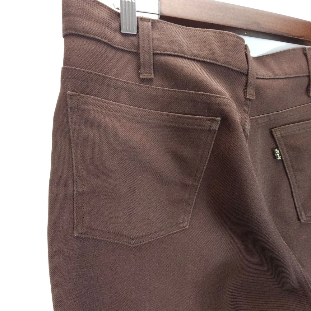 Vintage Levis 517 Mens 33x31 Brown‎ Sta-Prest Gold Tab Flared Bootcut Pants